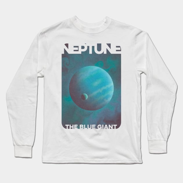 Neptune, The Blue Giant Long Sleeve T-Shirt by JDP Designs